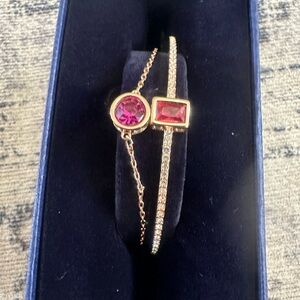 Swarovski Elegant Pink Bracelet Set